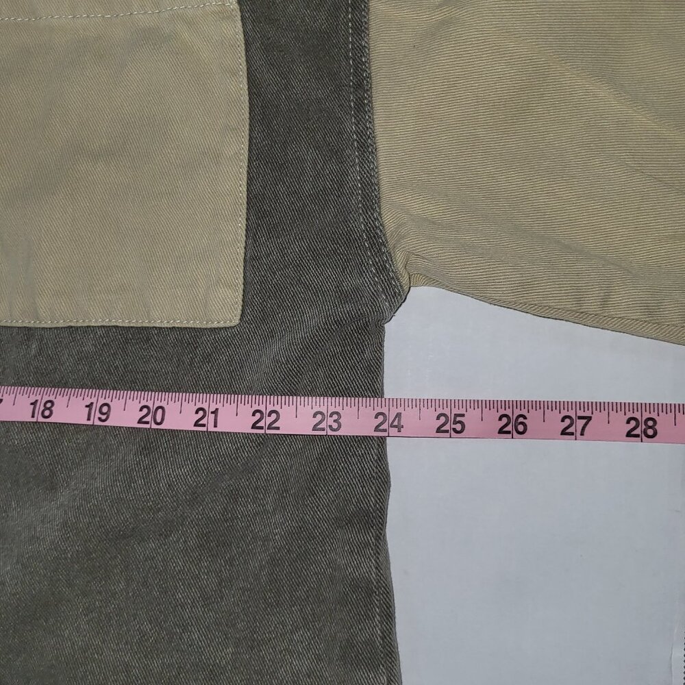 POL Oversized Cotton Patchwork Button Down Shacke… - image 10